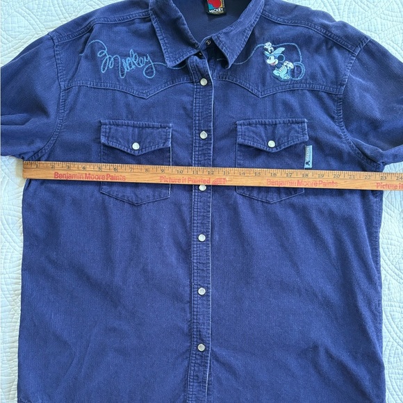 Western Mickey Embroidered Corduroy Snap Button Down vintage Mickey Unlimited - Picture 8 of 13